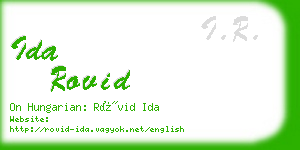 ida rovid business card